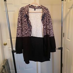 Leopard button up jacket